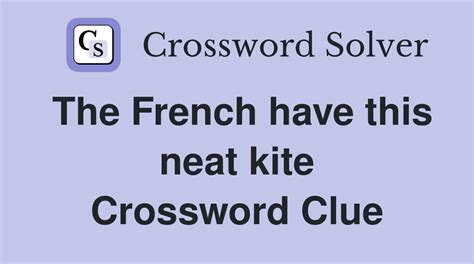 french to have crossword clue